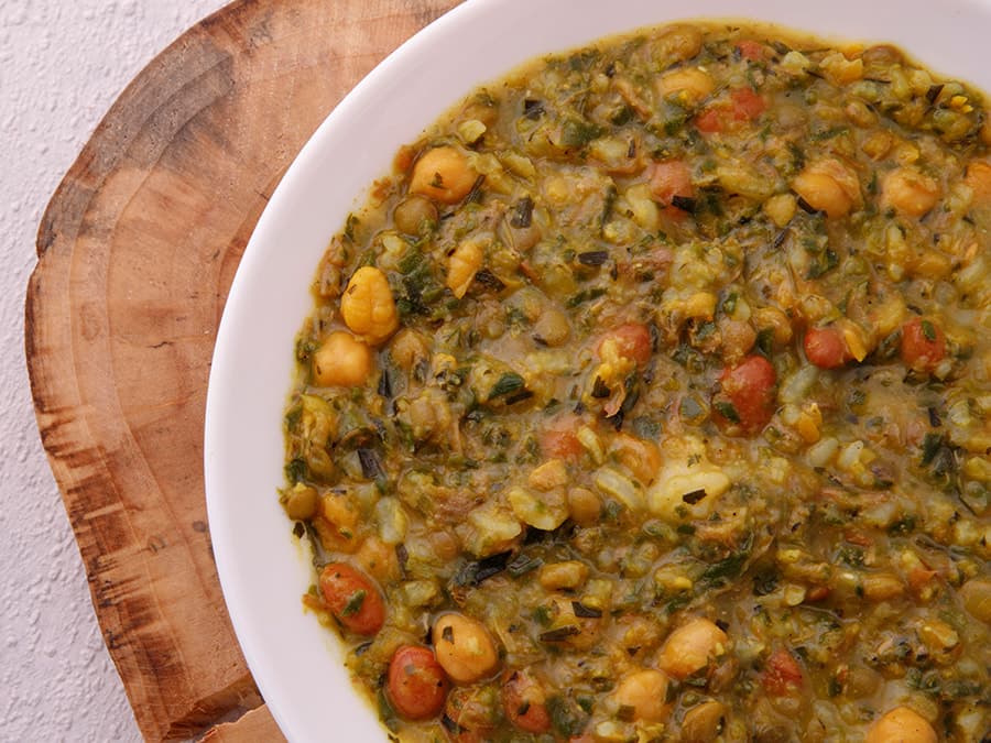 آش سبزی شیرازی